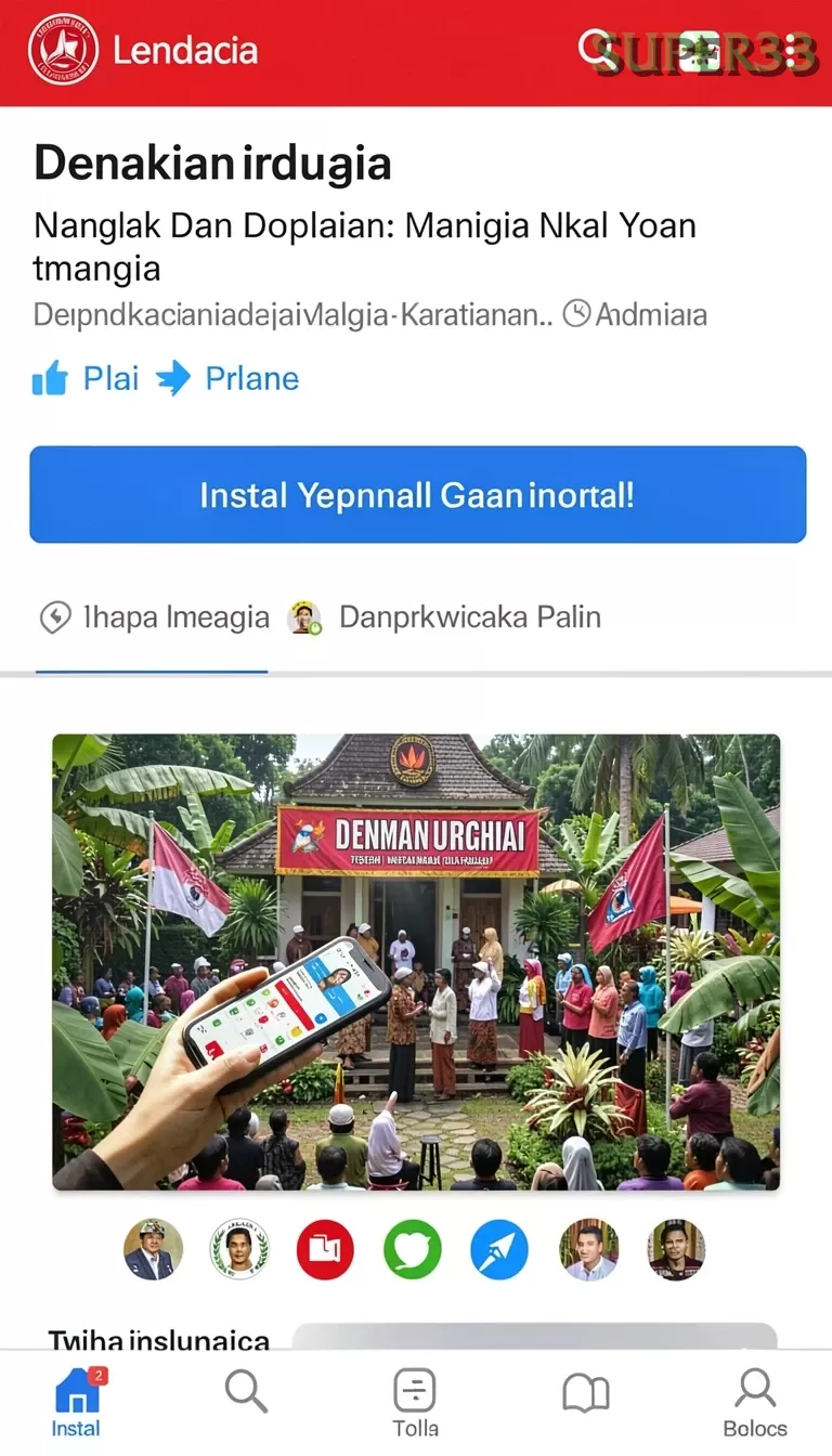 Cuplikan layar P200M — halaman utama