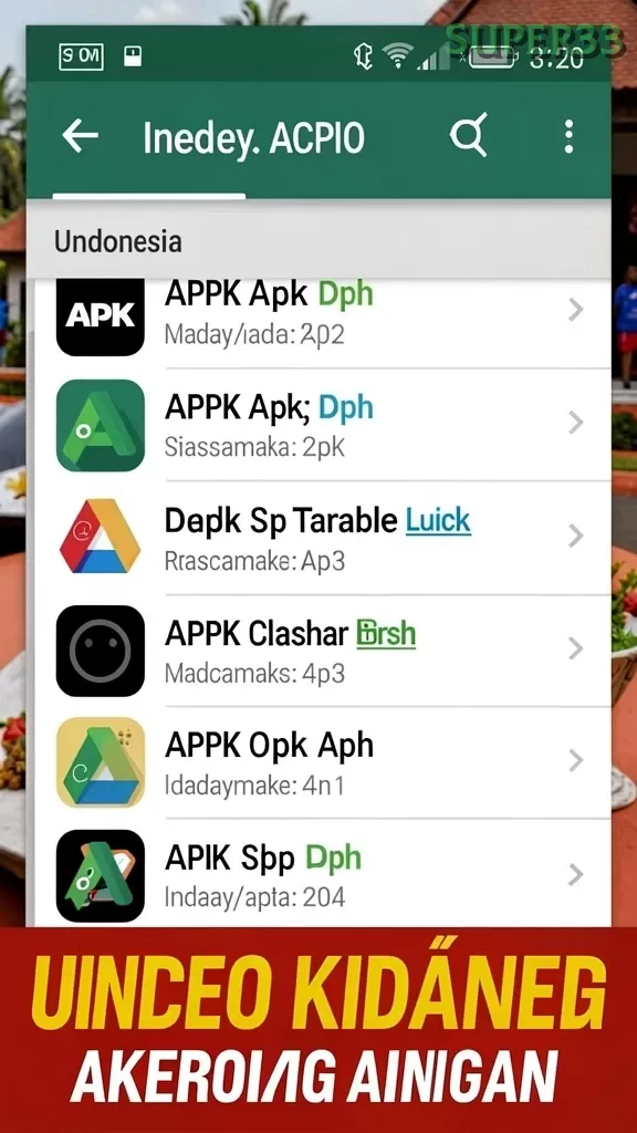 Cuplikan layar P200M — menu navigasi